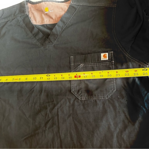 Carhartt Men's Utility Scrubs Chest Pockets Dark Gray Short Sleeve Size L - Picture 6 of 7